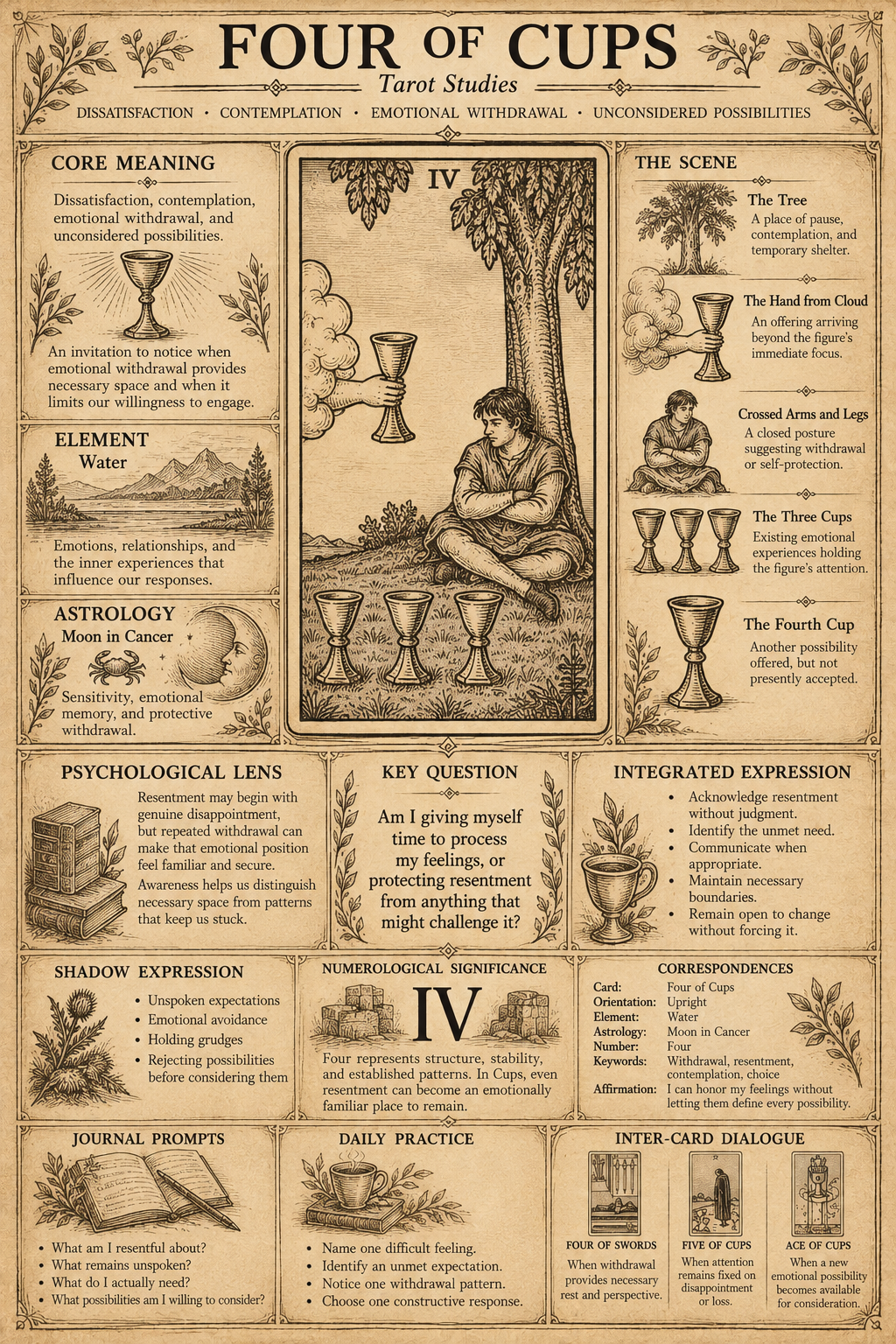 Four of Cups|Today’s Insight and Intention